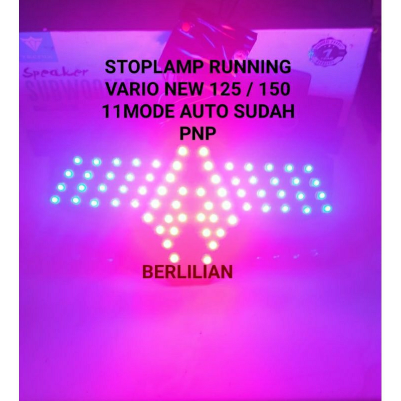 Promo Stoplamp Running VARIO NEW 125 / 150 11Mode Auto Rem Stay Warna Biru+Merah