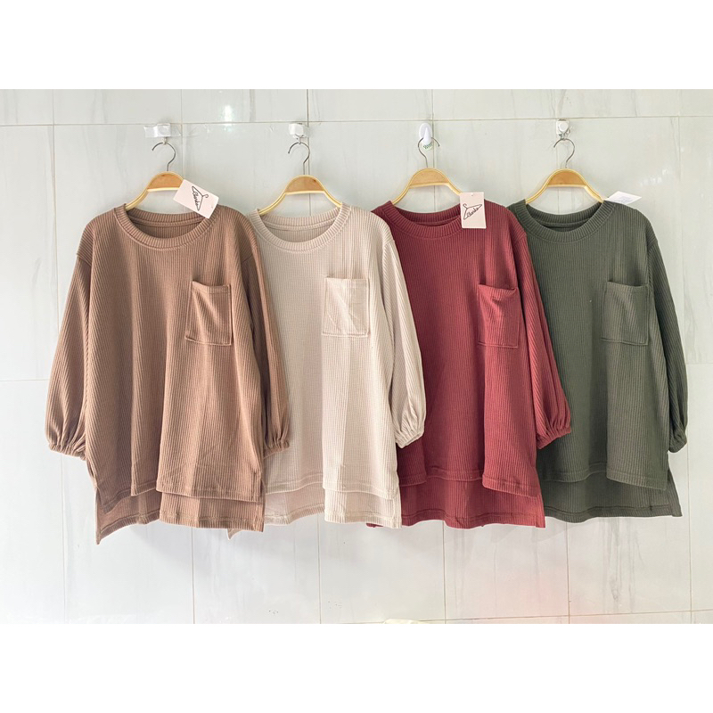 atasan wanita kaos knit uniqlo merk clarke atasan kaos knit uniqlo pocket