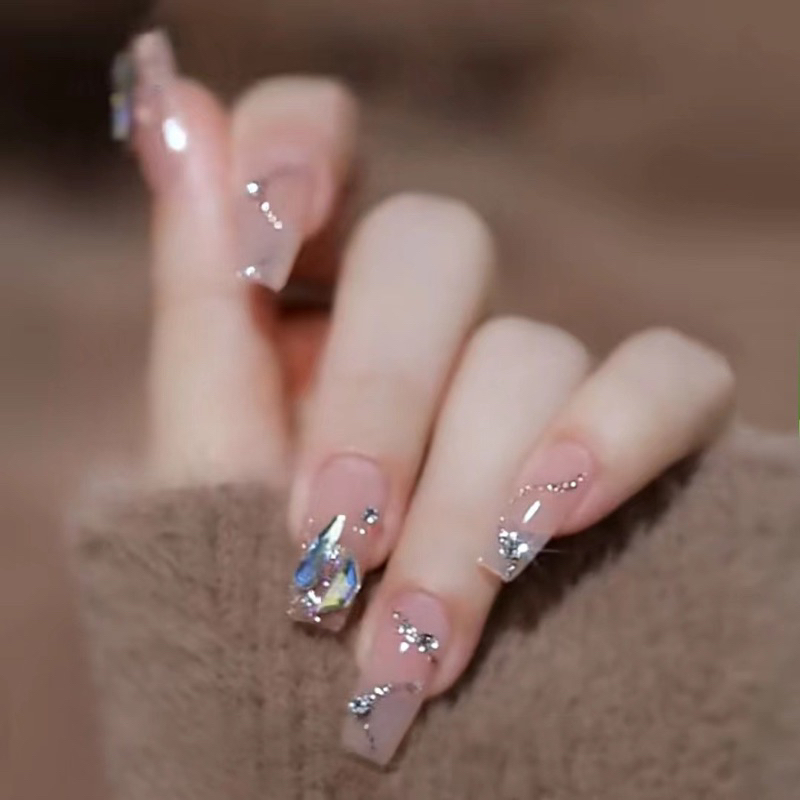 Kuku Palsu 【B116，lem cair】Nikah Wedding False Nailart Pengantin Tangan