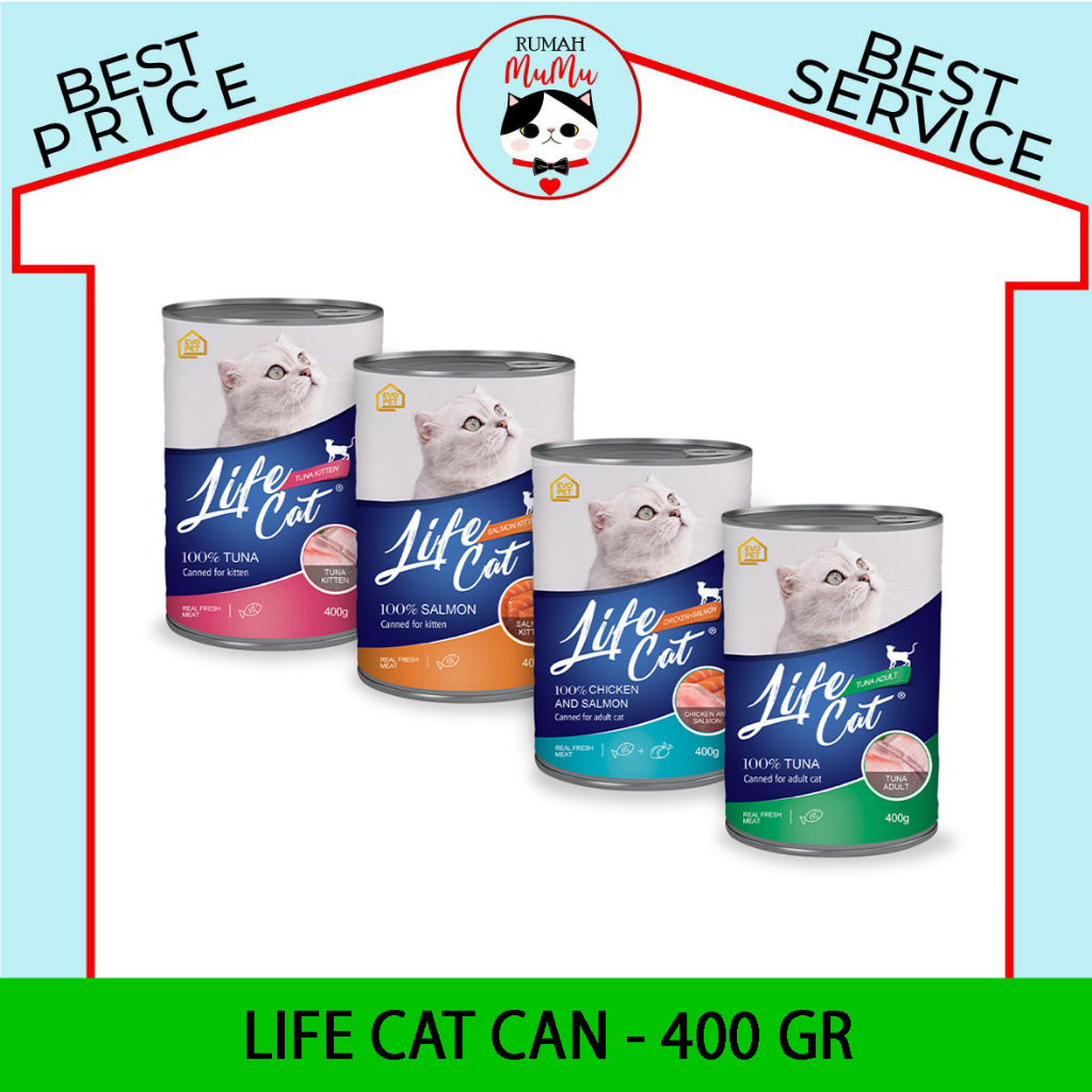 Makanan Anak Kucing Life Cat Kitten Kaleng 400gr MURAH SANGAT DISUKAI OLEH KUCING