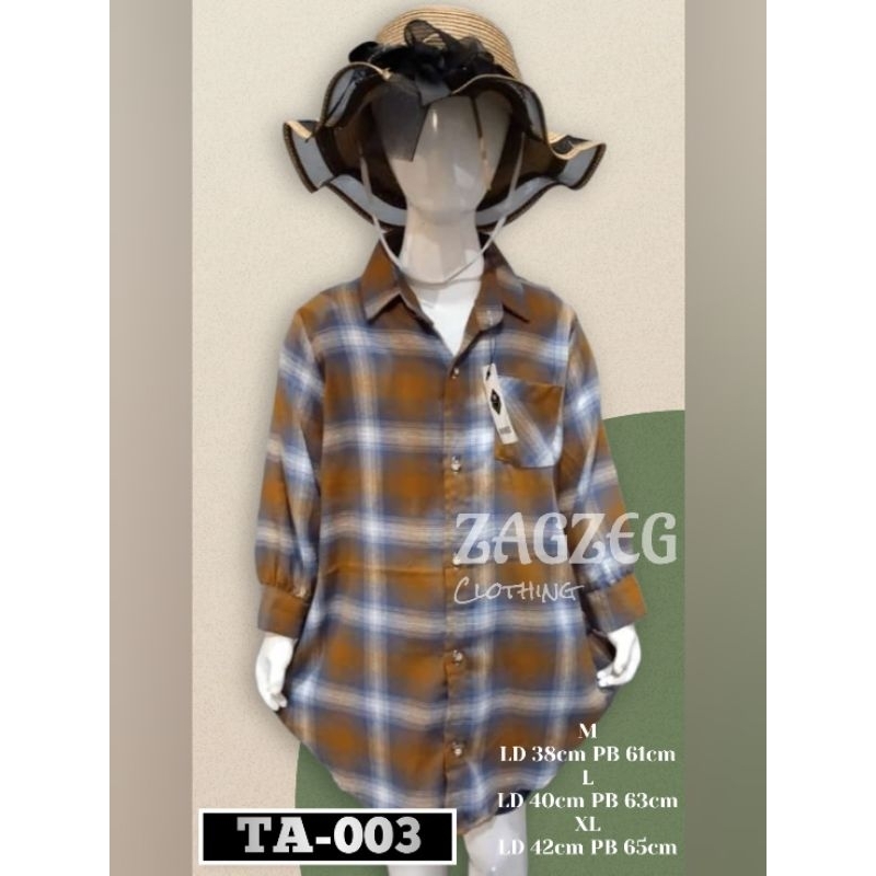 Zagzeg Clothing Atasan Baju Kemeja Dress Anak Perempuan Tunik Anak Perempuan Bahan Flanel Import Premium Usia Umur 2 3 4 5 6 7 8 Tahun Tunik Anak Perempuan Cewek SD Bisa COD