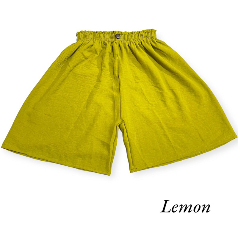 Celana Pendek Cringkel wanita lembut longgar pinggang karet