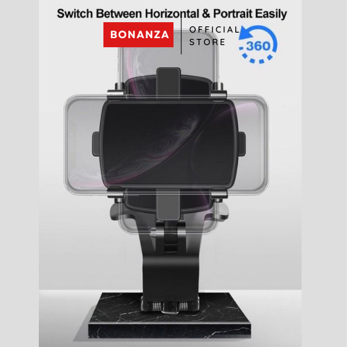 Car Phone Holder HP Mobil 4 in 1 HD35 Jepit Dashboard Universal Rearview 360 Degree Rotation