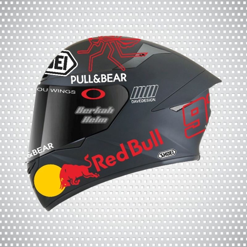 STIKER HELM REDBULL MARK MARQUEZ