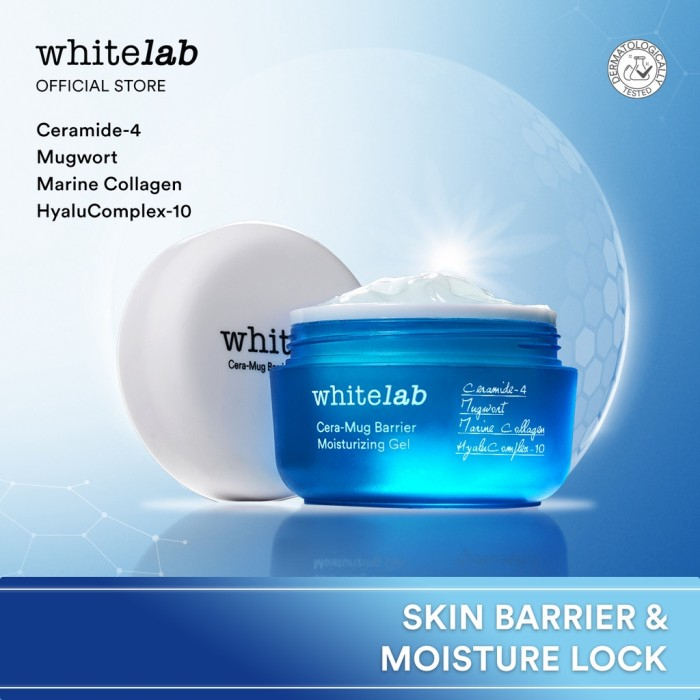 Cream Whitelab Cera-Mug Barrier Moisturizing Gel - Untuk Kulit Wajah Kering dan Memperbaiki Skin Barrier - Dengan Hyaluronic, Ceramide, Marine Collagen - Mousturizer Skin Barier