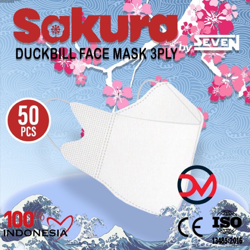 Masker Duckbill 50 pcs Masker Sakura