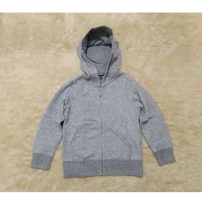 JAKET UNIQLO KIDS ANAK COWOK LAKI-LAKI CEWEK PEREMPUAN OUTER WEAR ABU-ABU 4 5 TAHUN
