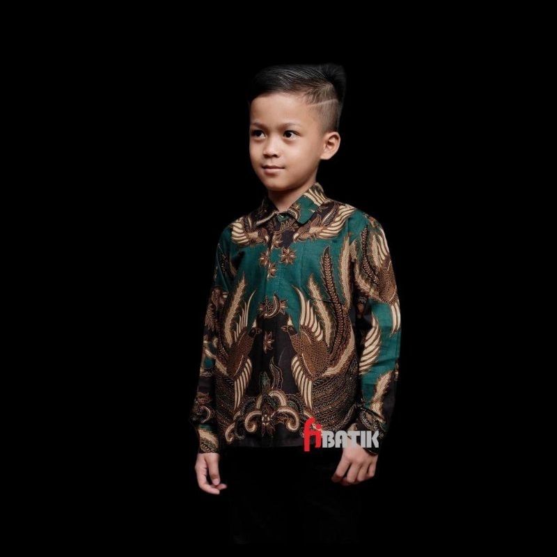 Batik anak lengan panjang umur 3-13 tahun batik Pekalongan hem anak size m l xl xxl fashion anak kemeja anak formal batik anak