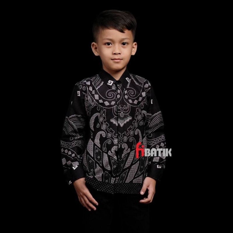 Batik anak lengan panjang umur 3-13 tahun batik Pekalongan hem anak size m l xl xxl fashion anak kemeja anak formal batik anak