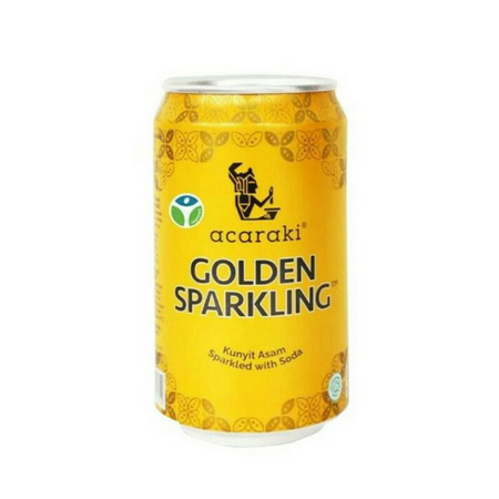 

[TM5] Acaraki - Golden Sparkling (Kunyit Asam with Soda) 320ml - Jamu - Minuman