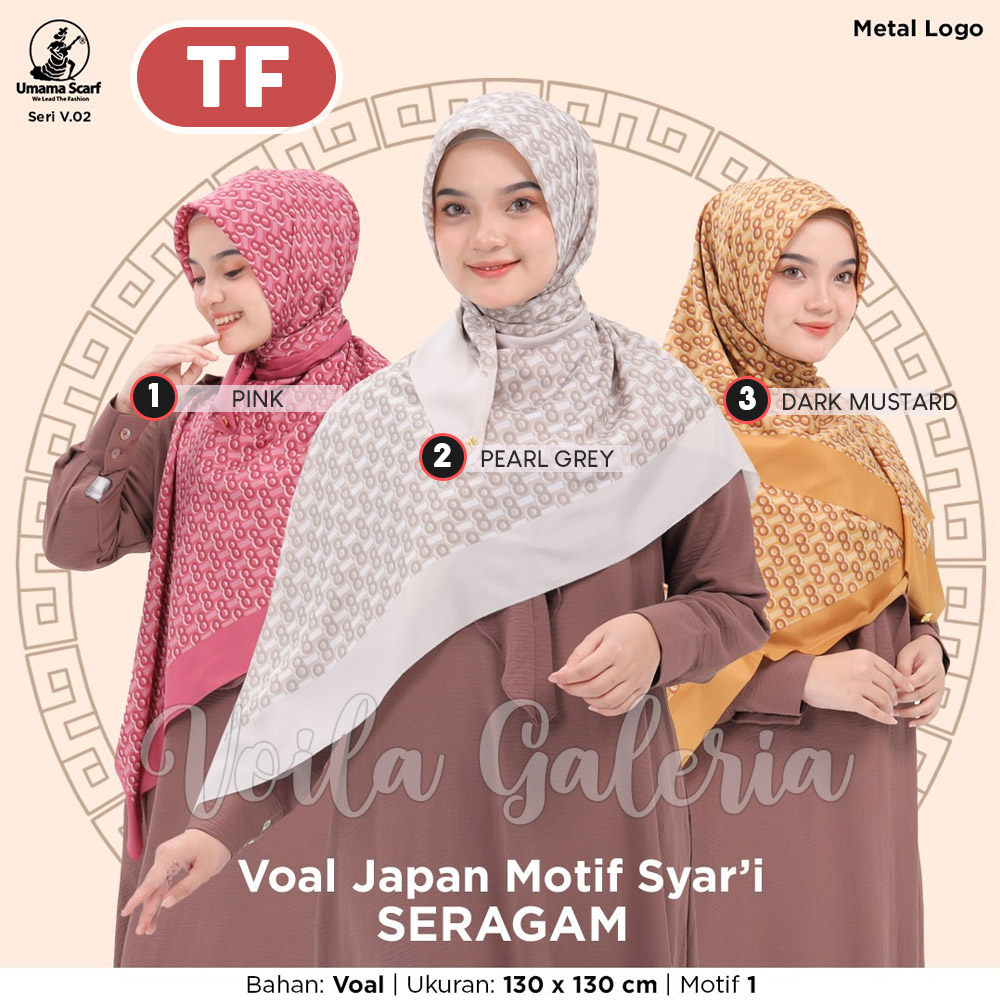 Premium Hijab Umama Miracle Syar'i Jumbo 130cm Seragam Kerudung Segi Empat Voal
