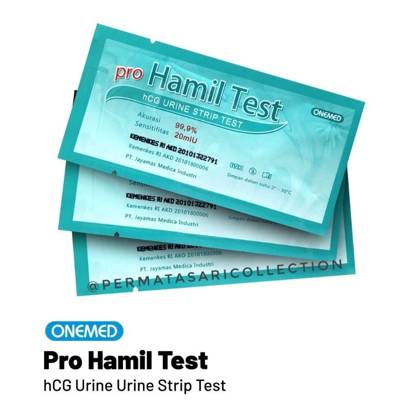 Pro Hamil Test Pack OneMed / HCG Urine Strip Pregnancy Test / Alat Tes Deteksi Kehamilan Instant Satuan