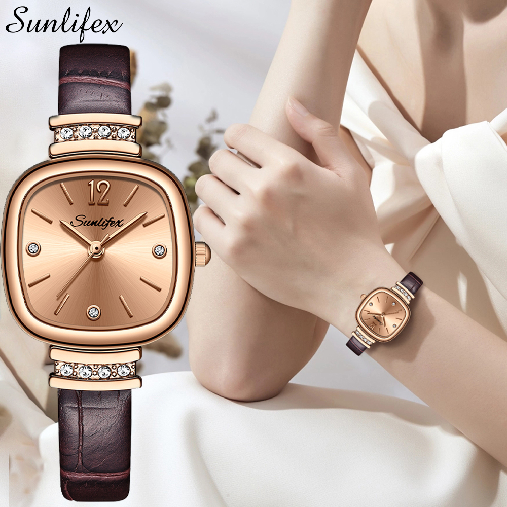 Sunlifex 8001 Jam Tangan Wanita Anti Air Analog Trend Terbaru Casual Fashion Cewek Elegan Murah
