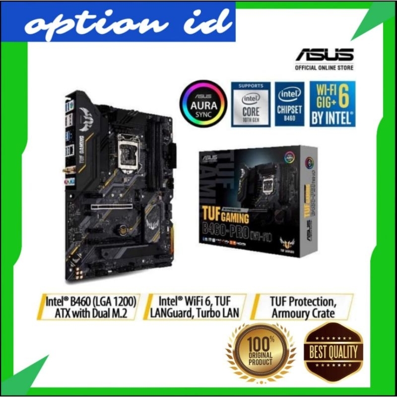 ASUS TUF GAMING B460-PRO WiFi | LGA 1200 DDR4 ATX - Motherboard INTEL