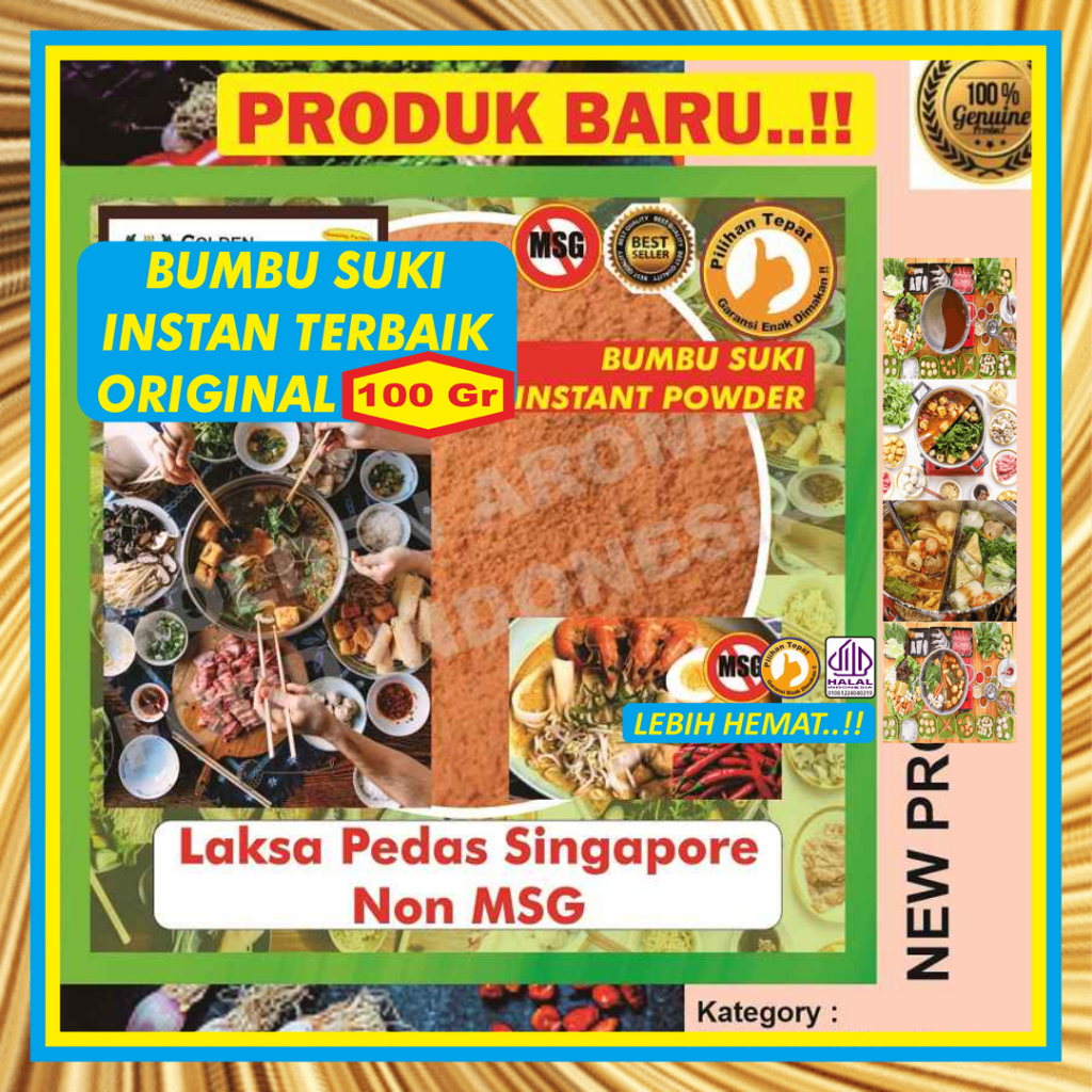 

Bumbu Shabu Instan Laksa Pedas Singapore NON MSG 100Gr Hotpot Sample Rasa Kuah Laksa Pedas Singapore Kecil Halal Suki Steamboat Sabu Kuah Soup Original Stemboat Steambot Steamboot Sukiyaki Grill Bakar Instant Gafi Murah Enak Terbaik Premium Promo Rekomend
