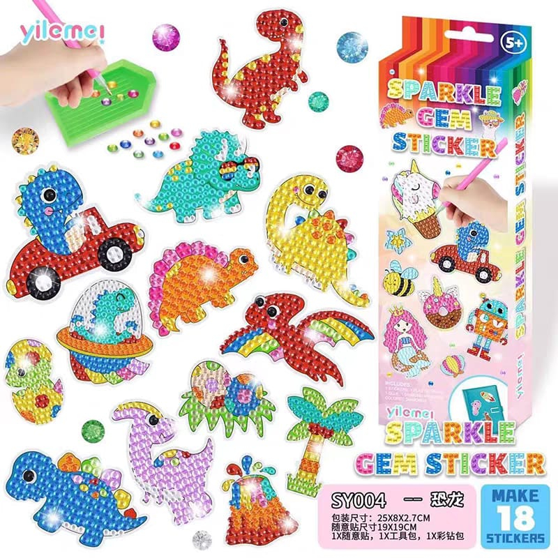 Mainan Baru Sticker DIY Diamond Karakter [ Mermaid,Dinosaurus,Domba ] &amp; Bermacam Karakter