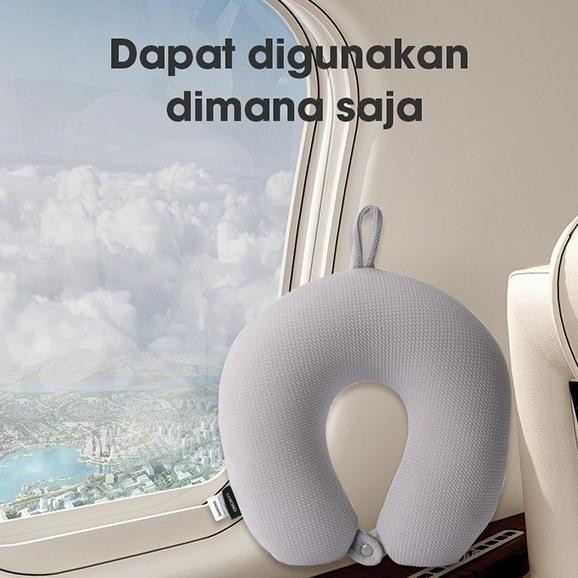 Neck Pillow Bantal Leher Travel Anti Pegal Lembut - BONBOX BNP100