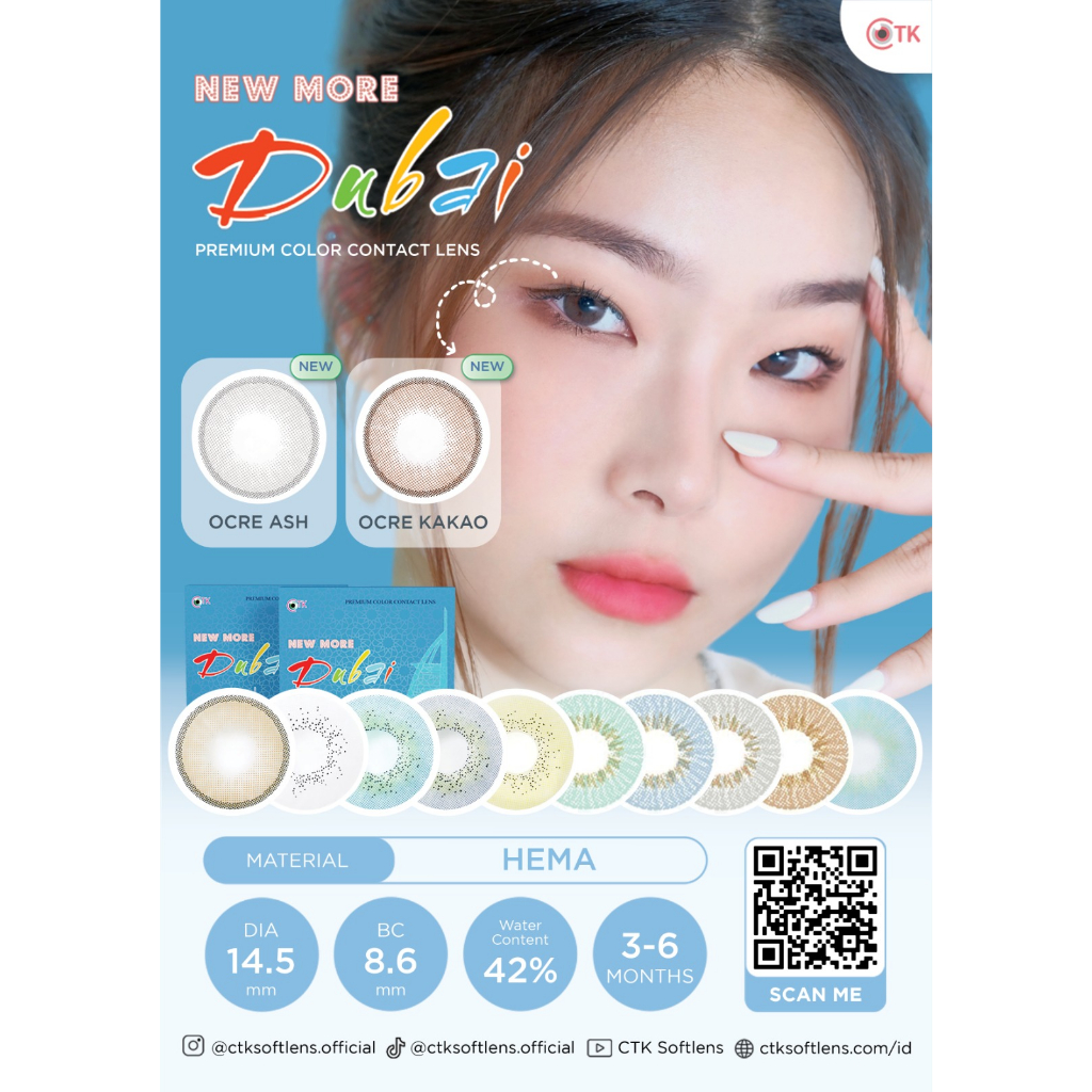 GROSIR SOFTLENS NEW MORE DUBAI NORMAL - DIAMETER 14.5 MM