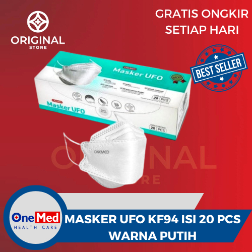 MASKER UFO KF94 KARET EARLOOP 3D 4PLY ISI 20 PCS ONEMED