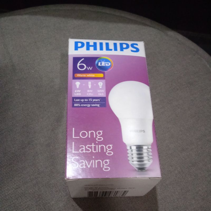 Bohlam led philips 6 w led bulb philips 6 watt