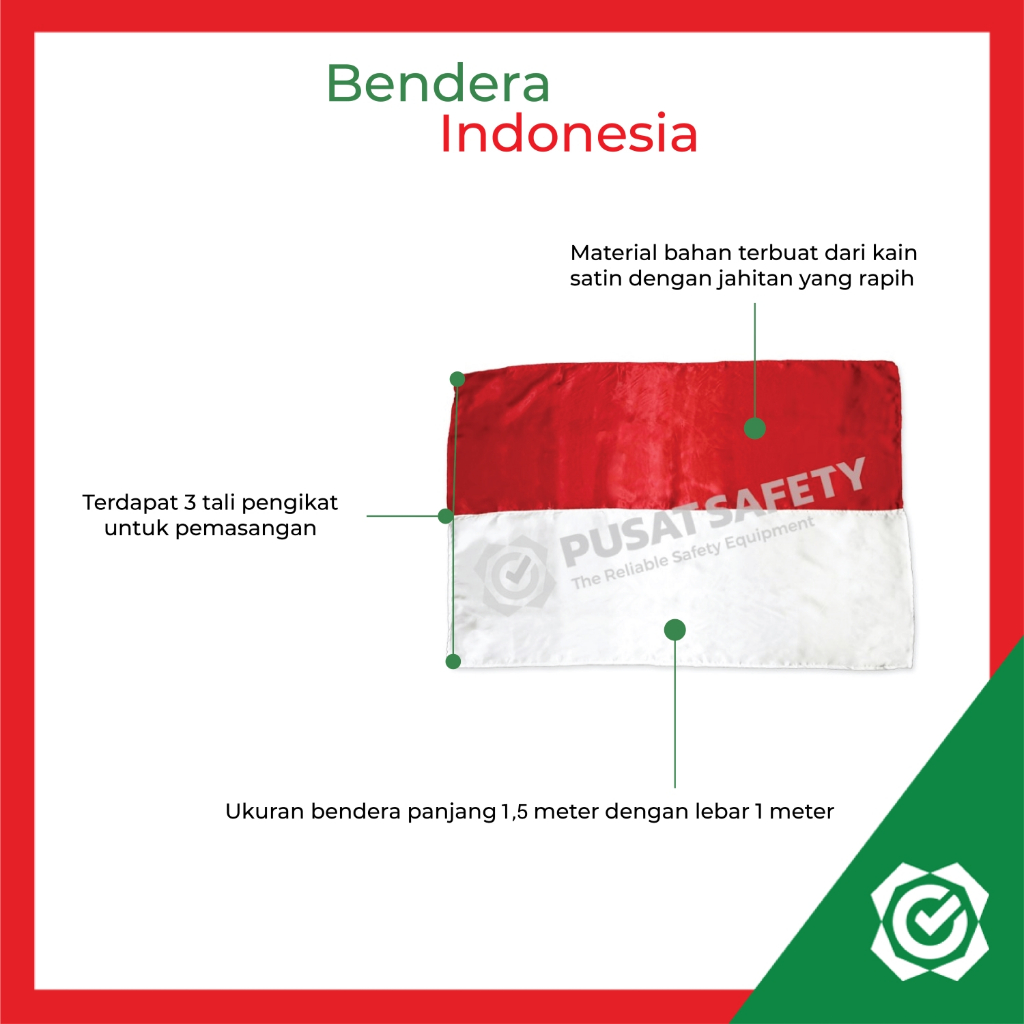 Bendera Indonesia 1,5m x 1m