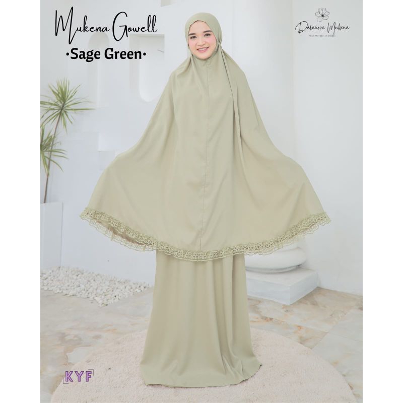 Mukena Dalanova Gowell Sage Green