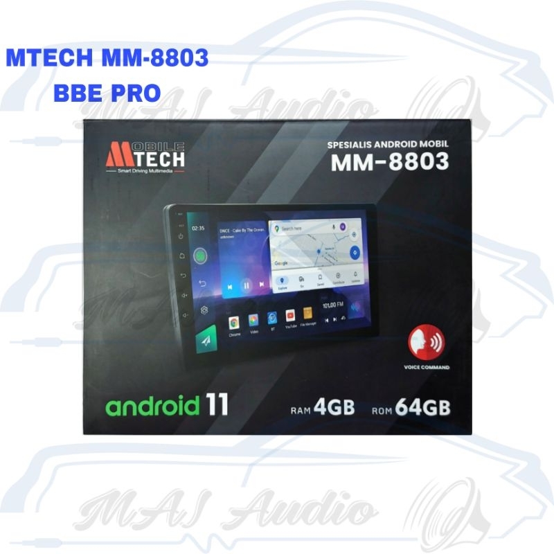 Head Unit Amdroid Mtech MM-8803 BBE Pro Ram 4/64GB Built In Processor