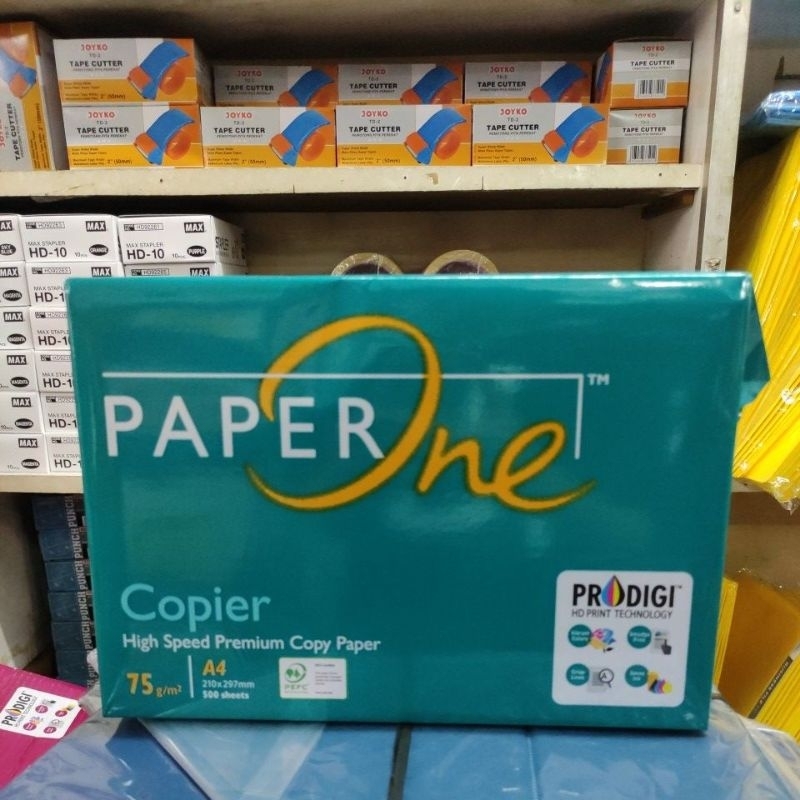 

PaperOne kertas print fotocopy 75gram A4 isi 500 lembar 1 rim