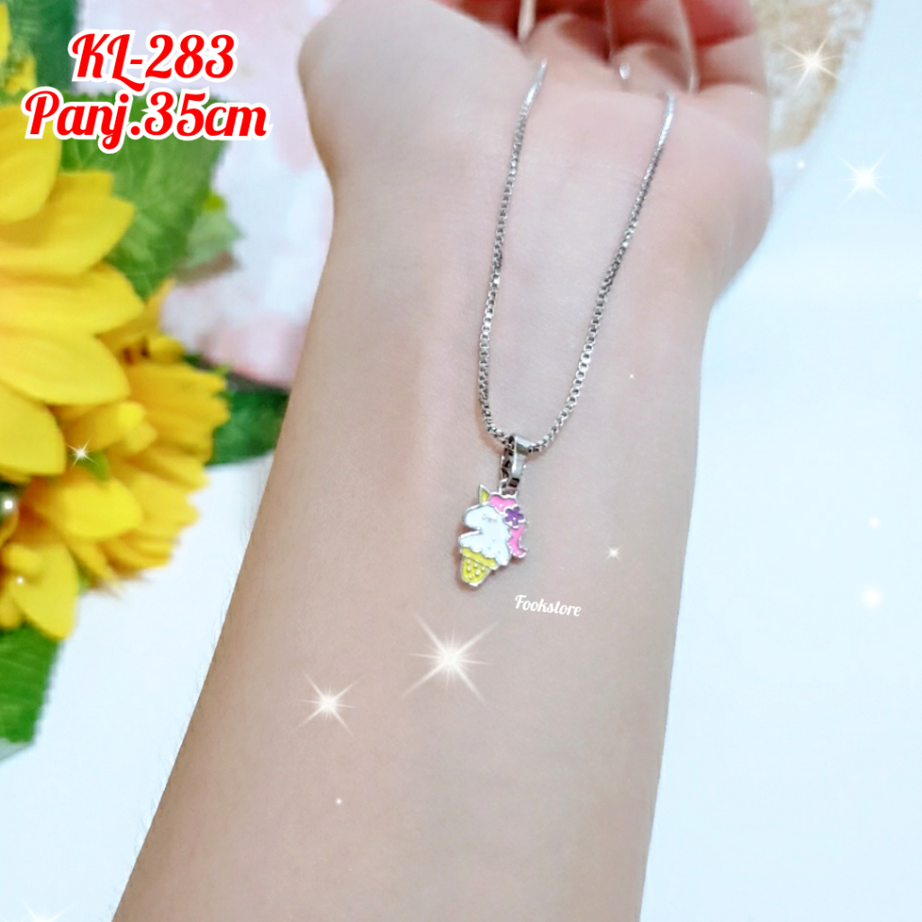 KALUNG ANAK KARTUN UNICORN ANTI ALERGI/KL-283