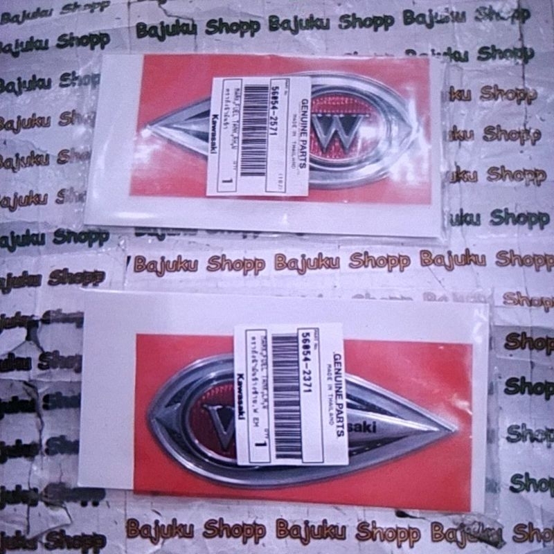 EMBLEM TANGKI MARK EMBLEM TANKI TENGKI KAWASAKI W175 W 175 SILVER ORIGINAL KAWASAKI