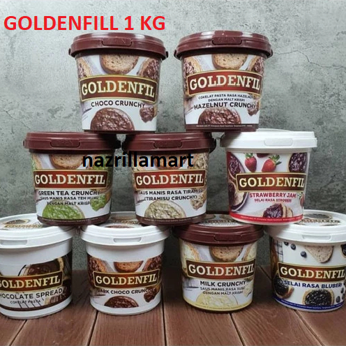 

1 KG goldenfil choco Crunch / selai coklat / goldenfil / selai cokelat tiramisu blueberry kacang