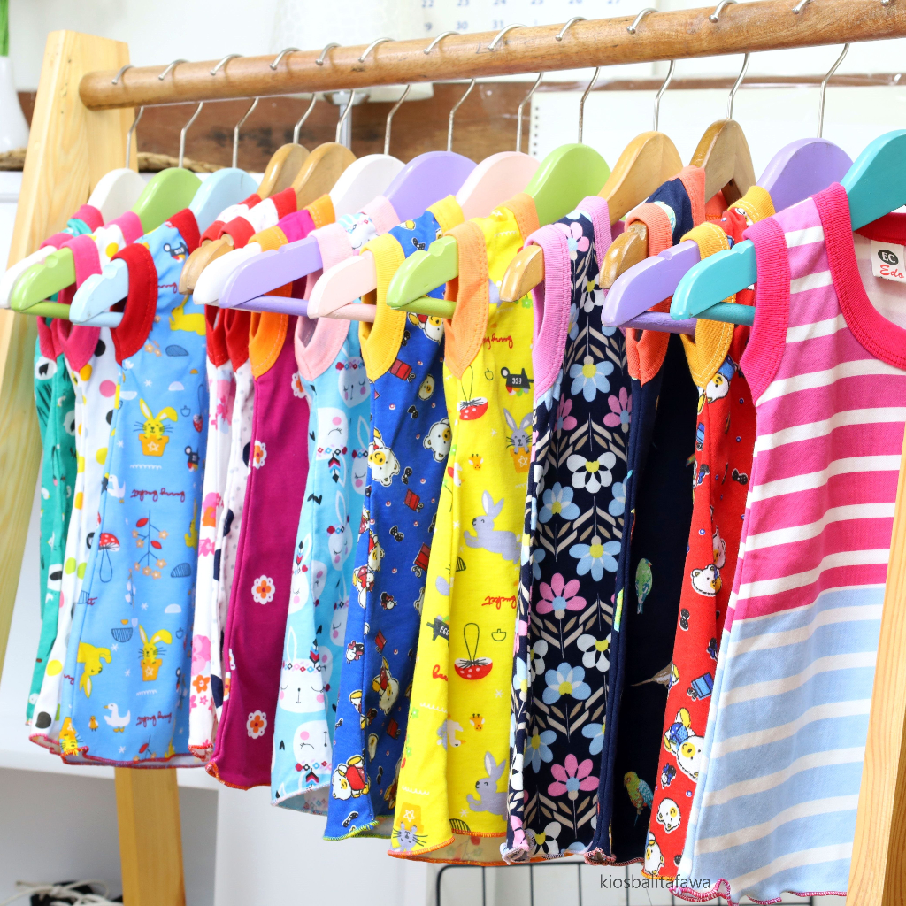 (ISI 10) Daster Yukensi Bayi New Born uk 0-12 Bulan / Baju Anak Perempuan Bahan Kaos Adem