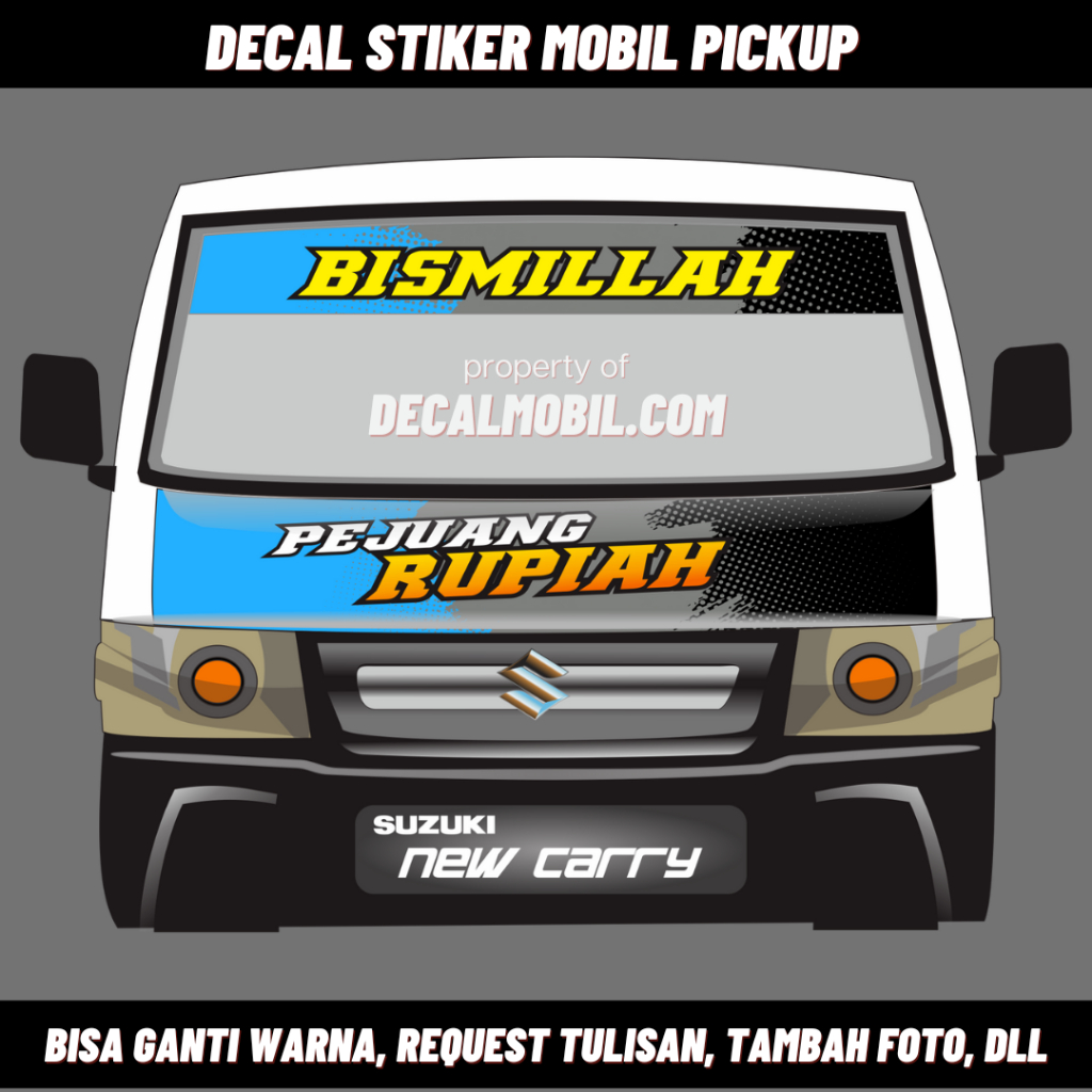 CUSTOM Decal Stiker Mobil Pickup Suzuki New Carry