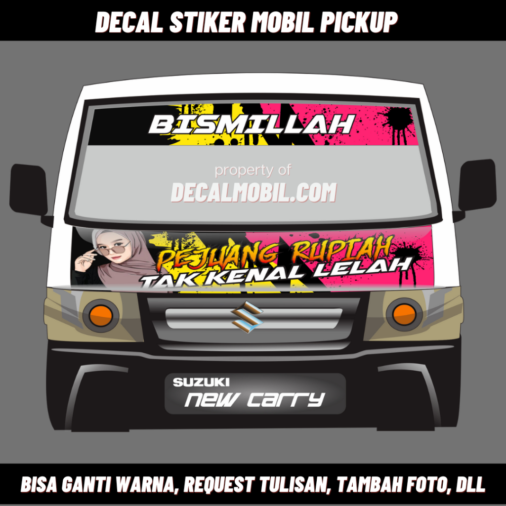 CUSTOM Decal Stiker Mobil Pickup Suzuki New Carry