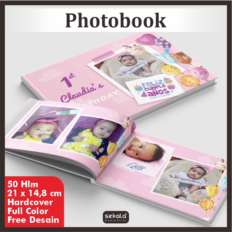 Photobook Custom Desain 50 Hlm Ukuran A5 A4 Album Foto Yearbook Buku Tahunan Sekolah BTS Hardcover