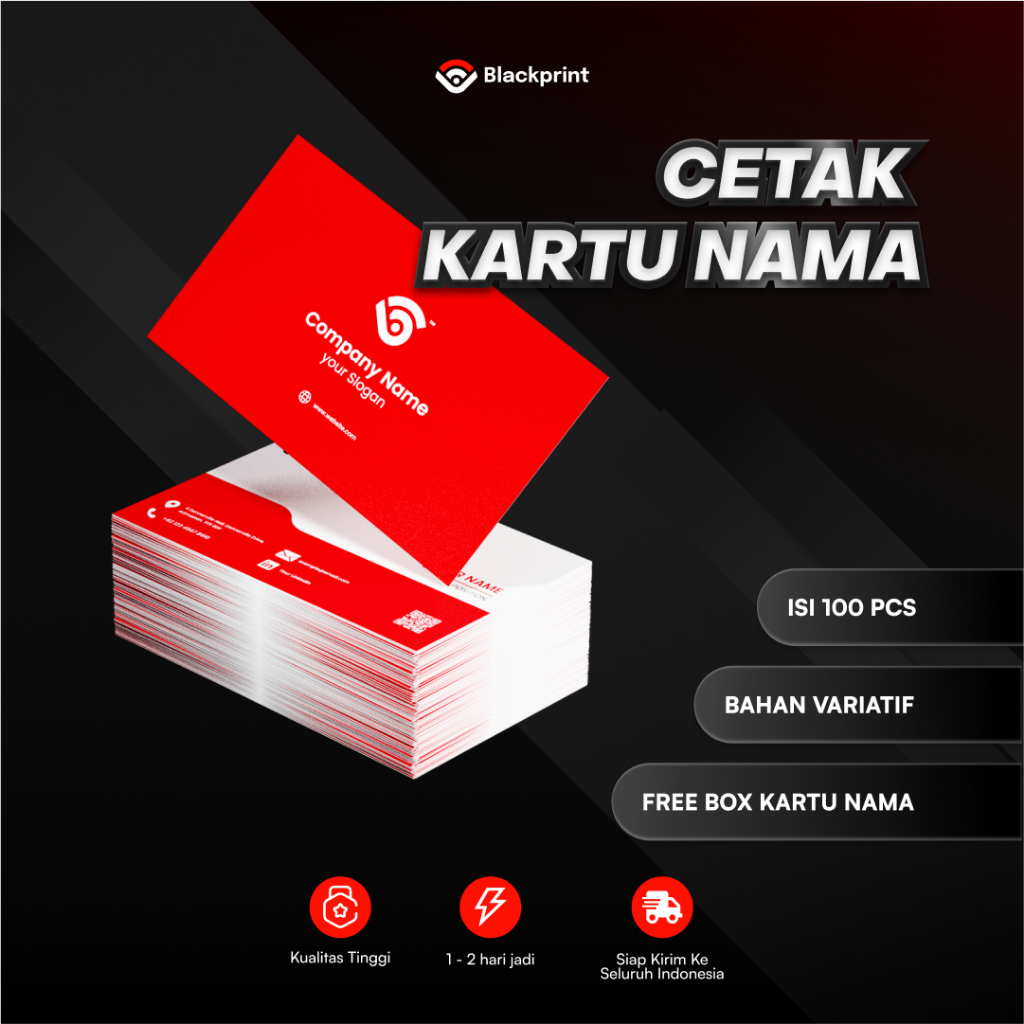 

Kartu Nama isi 100 free Box/ Kartu Nama Custom/ Bussiness Card/ Kartu Nama 1 sisi