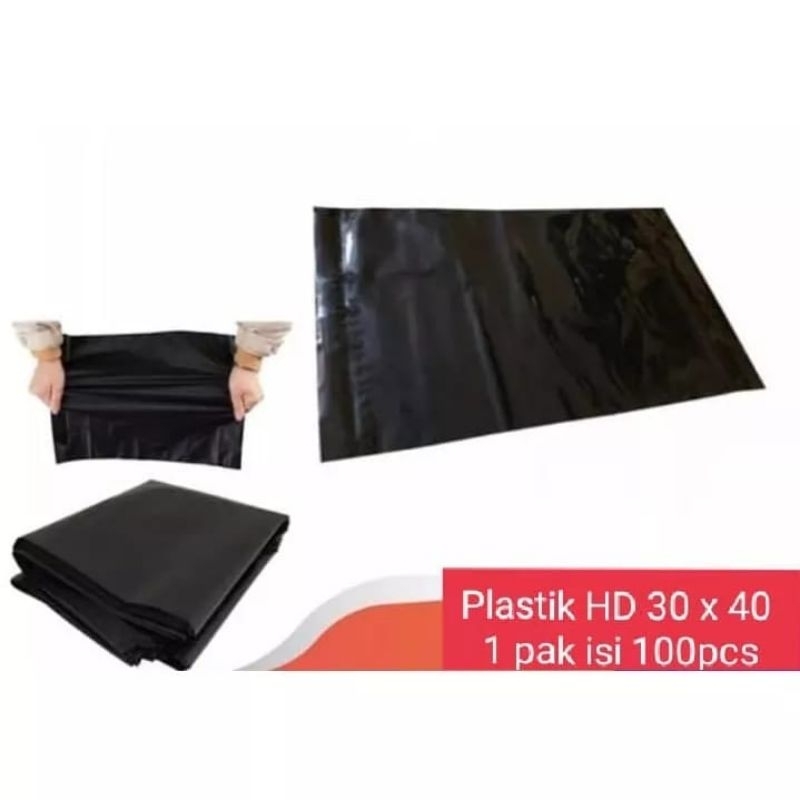 Plastik Packing Polymailer Hitam 30 x 40 Cm  Isi 100 Lembar LDPE Semi Glossy - Plastik Packing Online