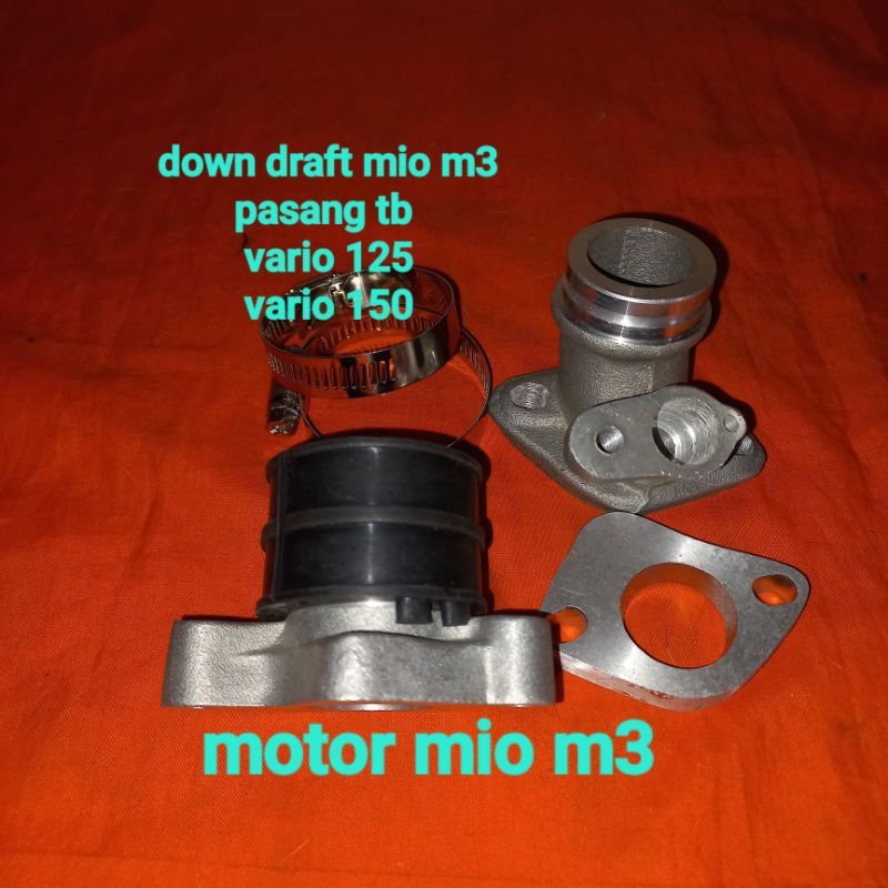 intake downdraft mio m3 pasang throttel body vario 125/150