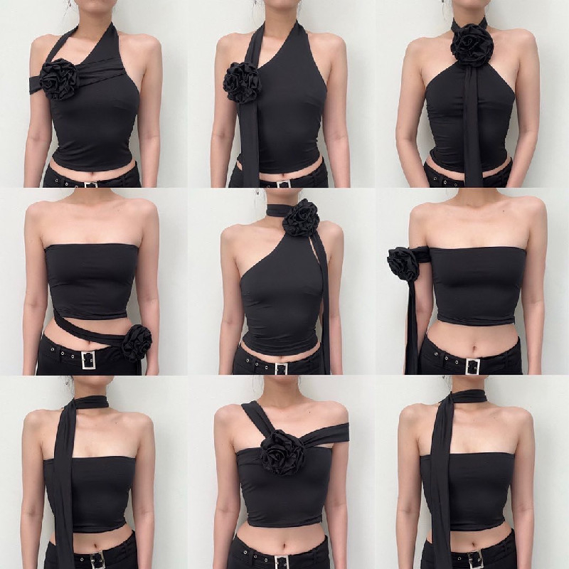 【AMY J】Korean  Off Shoulder Crop Top  7000 (S/M/L)