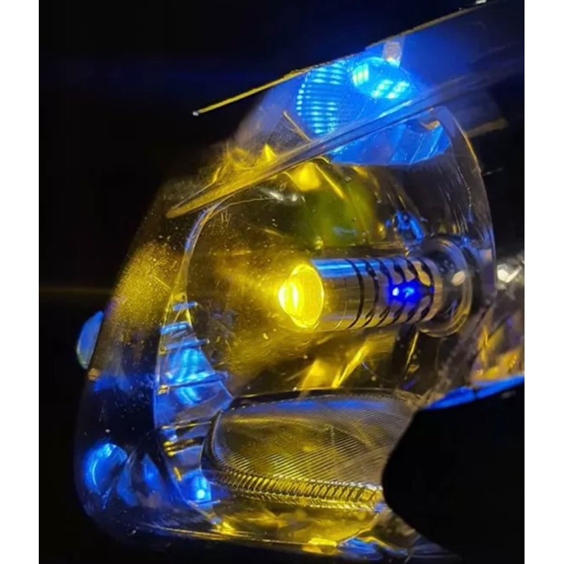 COD Lampu utama Led H6 laser jauh dekat putihkuning plus senja biru