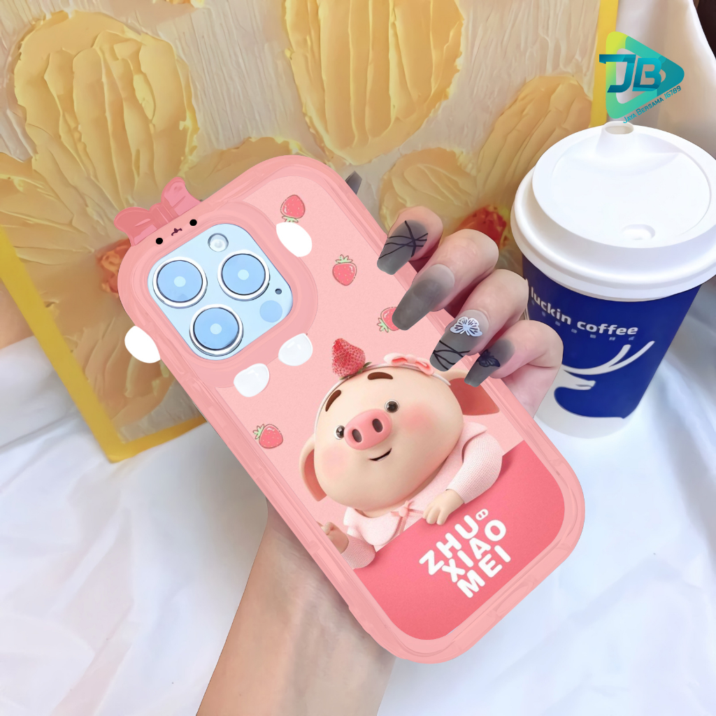 CUSTOM SOFT CASE SILIKON CASING FRAME KAMERA KARAKTER PITACU CUSTOM BABI CUTE IPHONE 6 7 8 X XR 6+ 7+ 8+ XS MAX 11 12 13 14 MINI PRO MAX SE 2020 JB8961