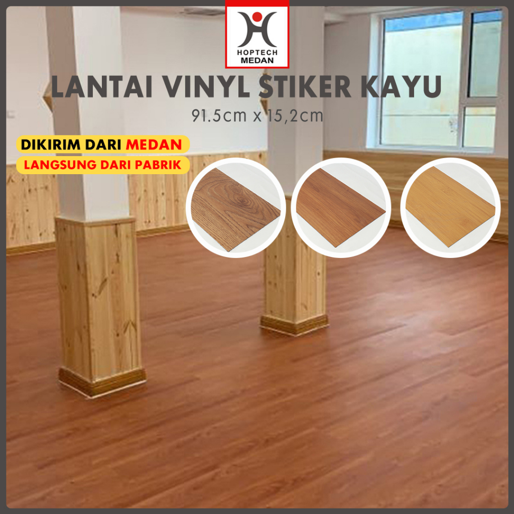 Lantai vinyl stiker lantai kayu parket lantai vinil 91.5cm x 15,2cm