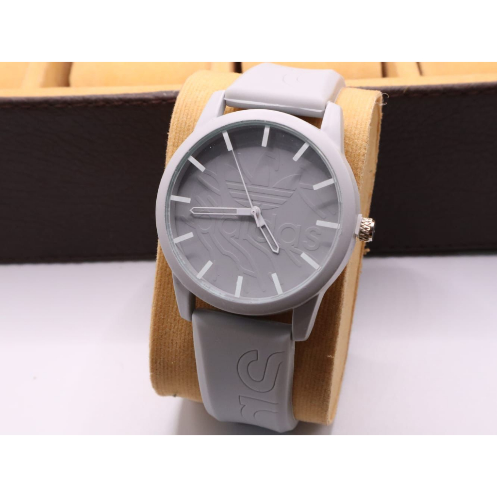 BEST SELLER JAM TANGAN WANITA AD*DAS TALI RUBBER BOX KARTU PAPERBAG