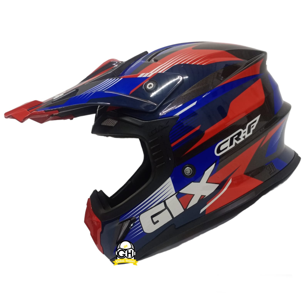 HELM CROSS GIX CROSS MOTIF CR-F GUNMET RED JPX CROSS