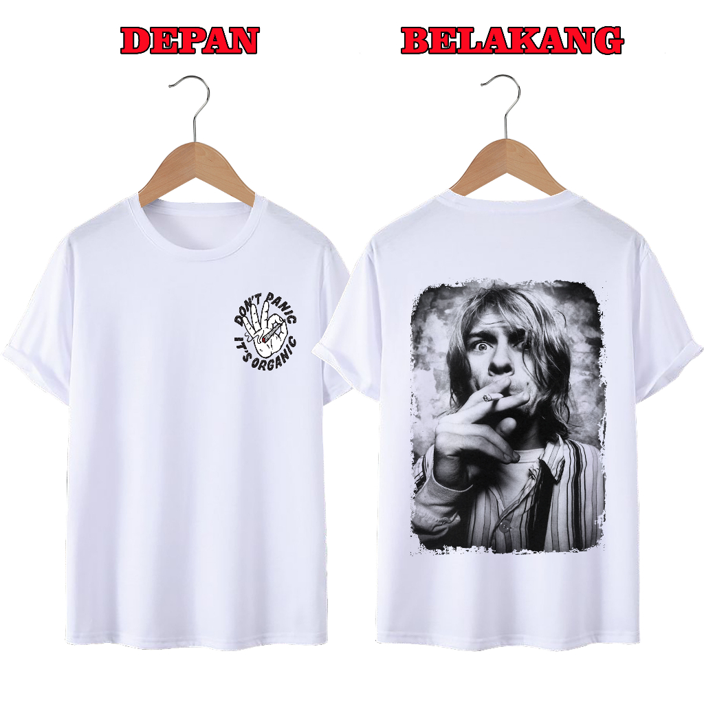 KAOS DISTRO UNISEX PRIA DAN WANITA TERBARU, KURTCOBAIN