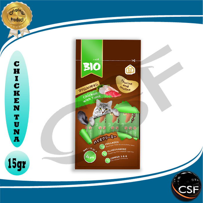 Makanan Ringan / Snack Kucing Bio Creamy 15gr All Varian