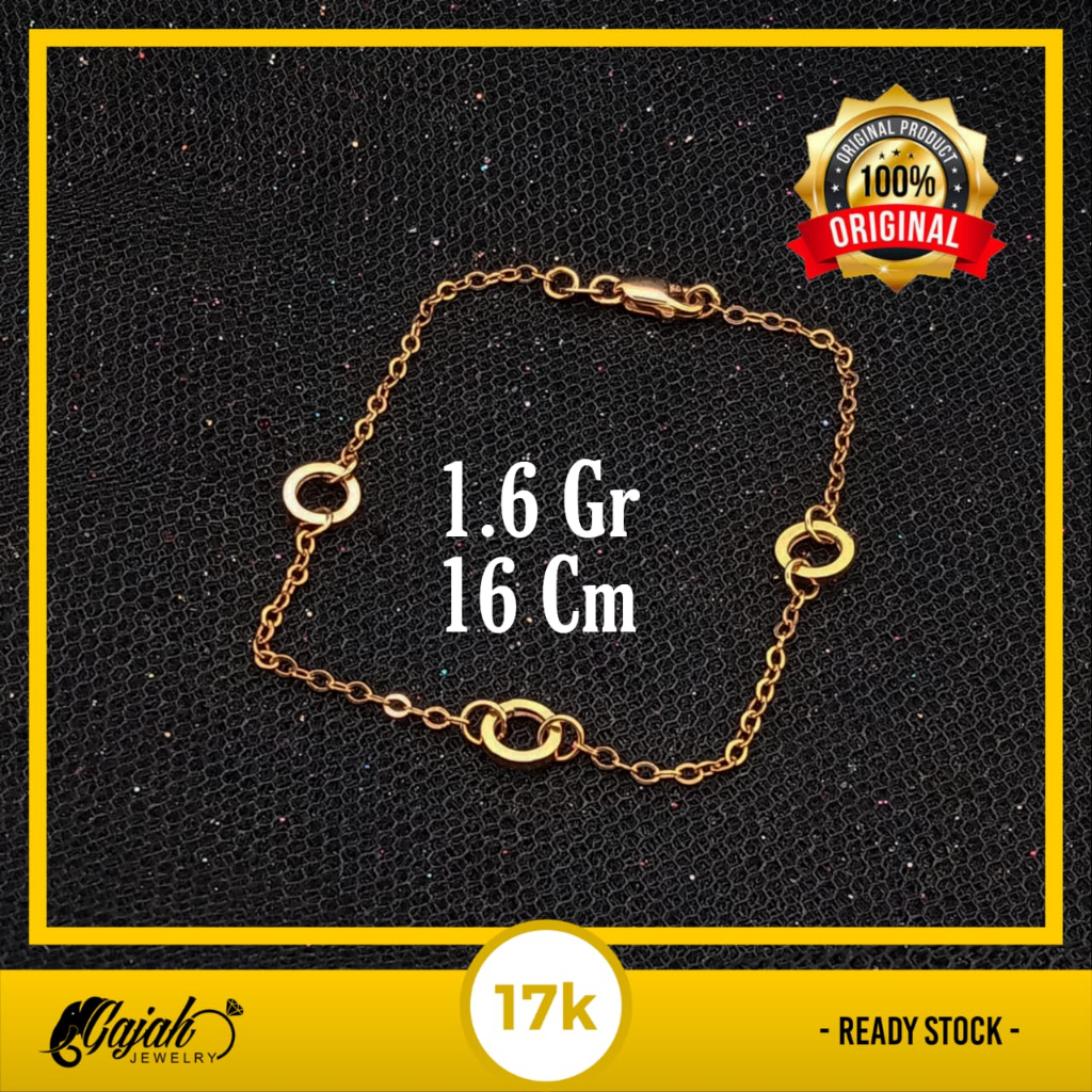 Gelang Rosario Emas 17K - 5.65 Gr Kadar 750 - 5221