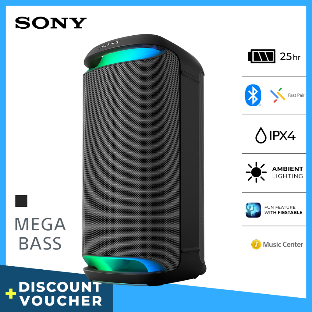 Speaker Sony SRS-XV800 X-Series Portable Wireless Speaker - Black