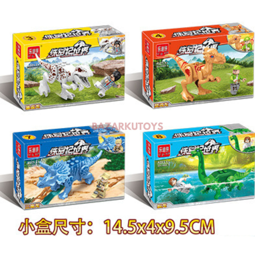 Block Dinosaurus Mainan Dinosaurus Mainan Balok Susun Block Bricks Mainan Balok Puzzle Bricks