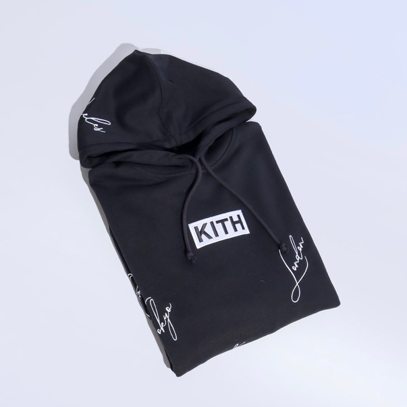 Kith City Script Hoodie Black